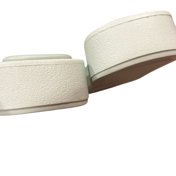 Elegant mint Green Woven Slide Sandals - Picture 5 of 5